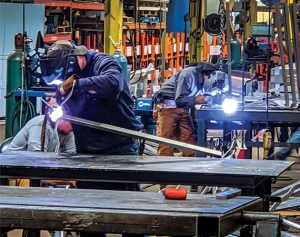 Towmaster welders building trailers