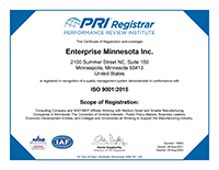 Enterprise Minnesota ISO 9001:2015 Certificate
