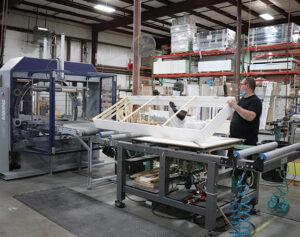 Producing doors at D&M Industries in Moorhead, MN.