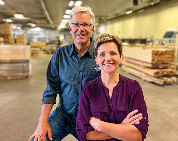 Tim and Mary Jo Harris of Harris Hardwoods.