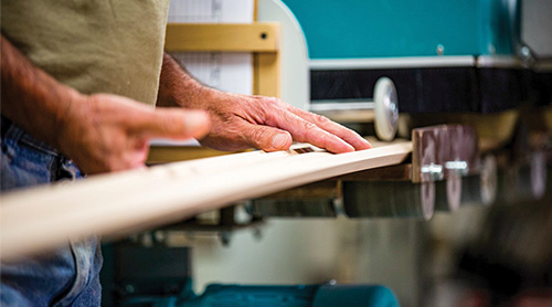 Wood molding manufactured at Harris Hardwoods. 