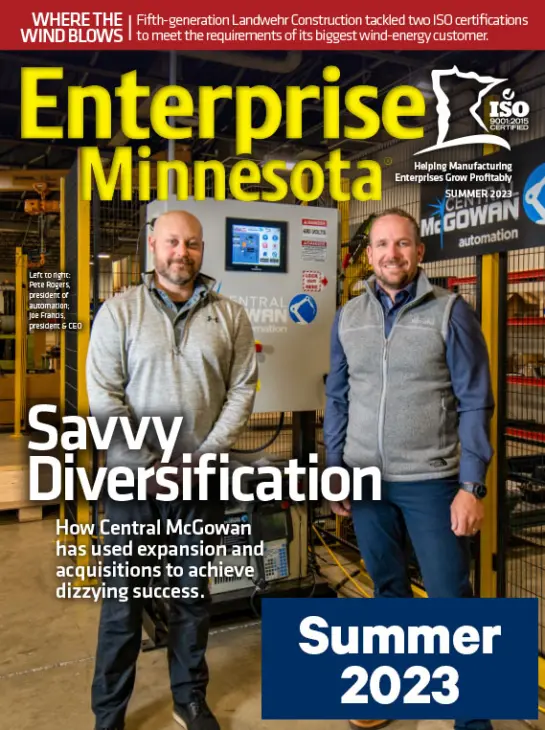 Cover art for the Summer 2023 issue of Enterprise Minnesota magazine