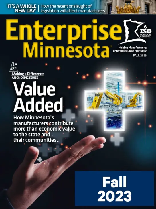 Cover art for the fall 2023 issue of Enterprise Minnesota magazine.