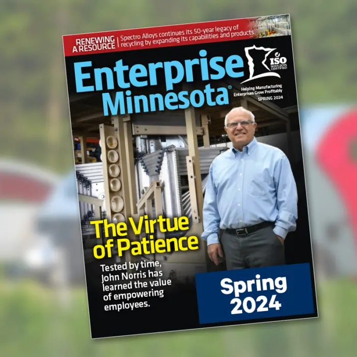Snapshot of the cover of Spring 2024 issue of Enterprise Minnesota magazine