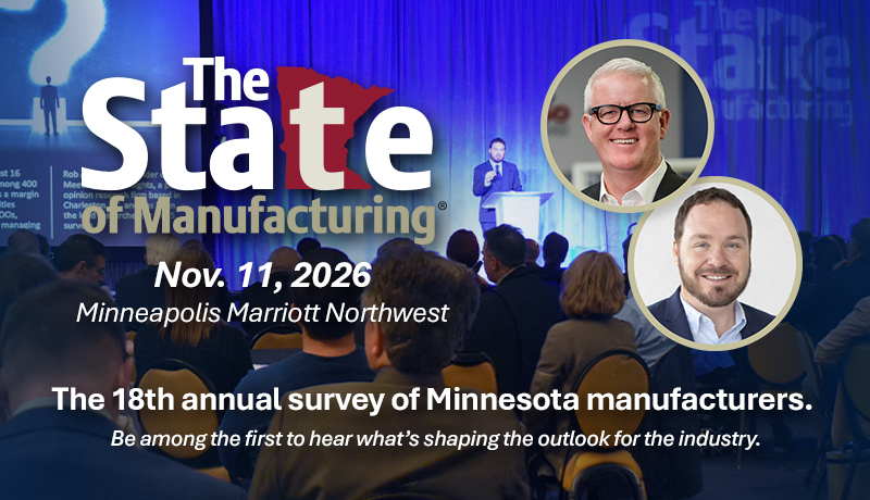 Graphic for the 2026 State of Manufacturing event on November 11, 2026.