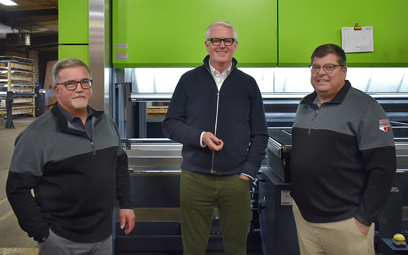 David Kerr (left), general manager at Rapat with Mark O'Leary (center) and Todd Sparrow, president of Rapat Corporation.