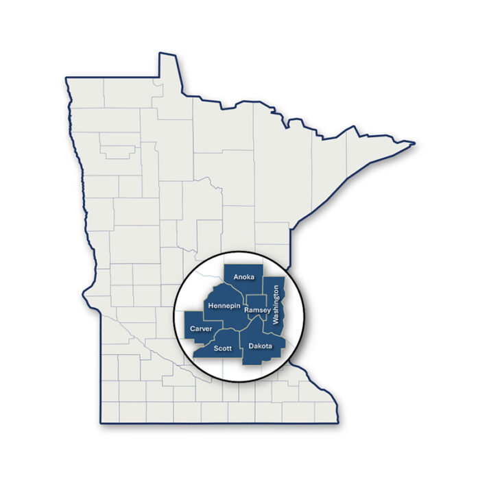 Twin Cities Metro territory map